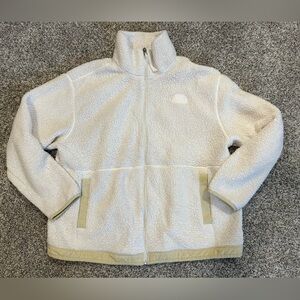 The North Face Cream Sherpa Fleece Jacket Women’s XL